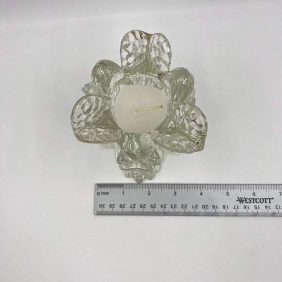Vintage Daytons Heavy Glass Ring Of Angels Votive Candle Holder 4” Original Box - Picture 9 of 10